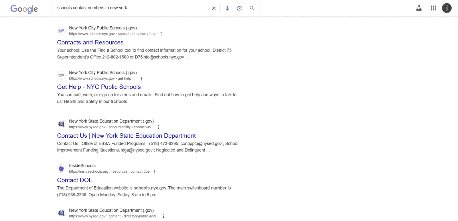 Google Scraper Result